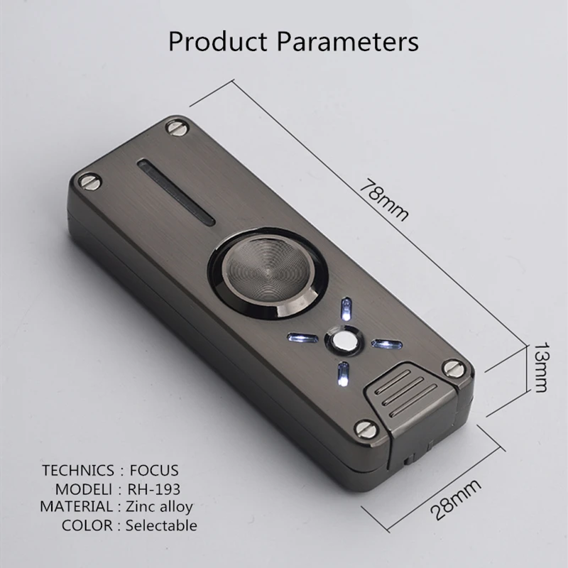 7 светодиодный полоски пальцевой прядильный механизм ручной USB Зажигалка для