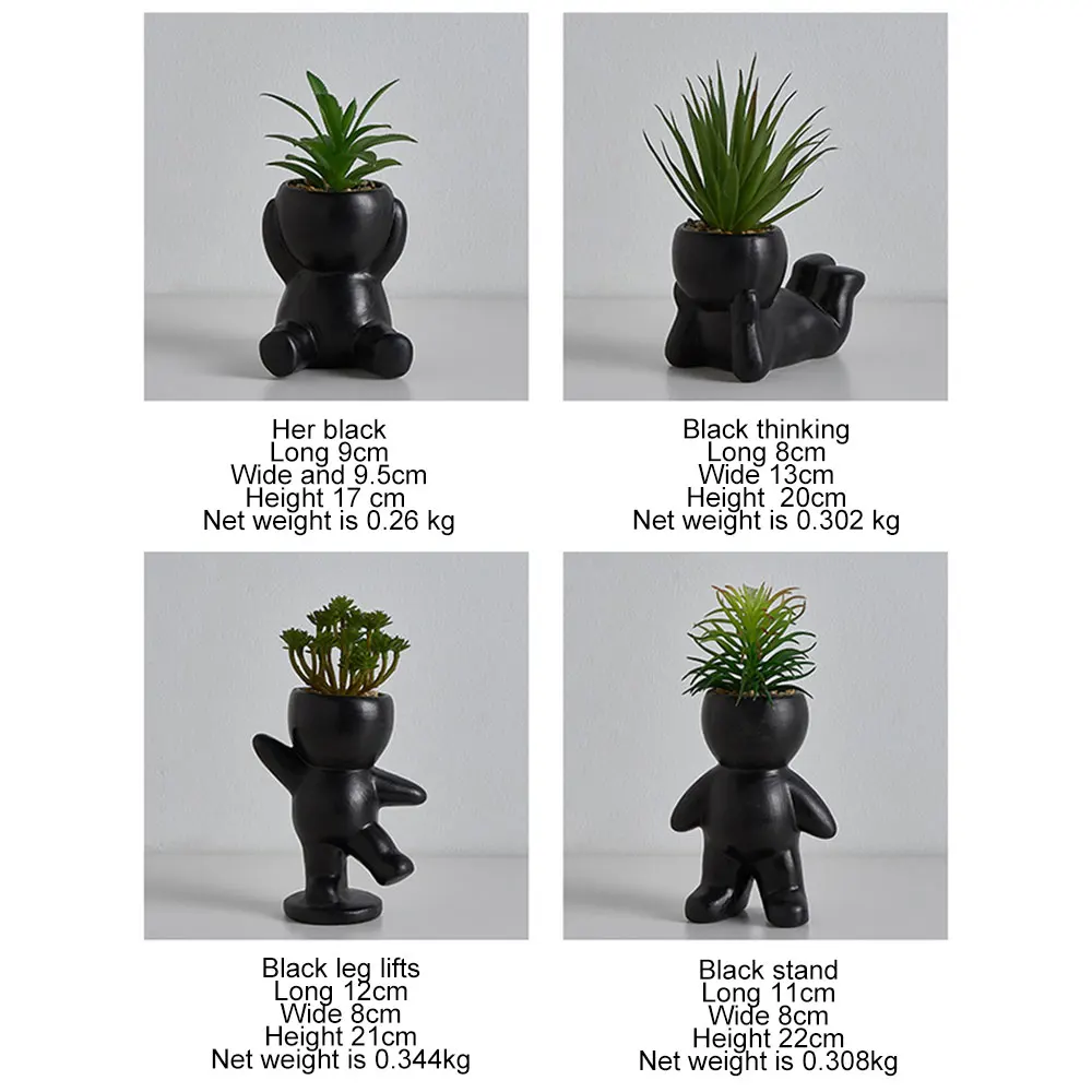 Humanoid керамический цветочный горшок 1 шт. креативный современный дизайн ремесла