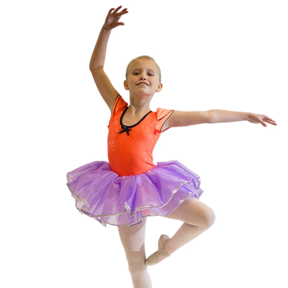 

Girls Sequin Leotard Dance Tutu Dress Performance Costume for Kids Shiny Show Costumes Dancing 8 Colors