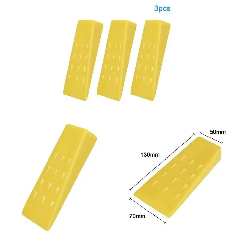 3Pcs Tree Felling 5 inch yellow Plastic Wedges for Logging Falling Cutting Cleaving Chainsaw Bump Embossing Tool | Дом и сад