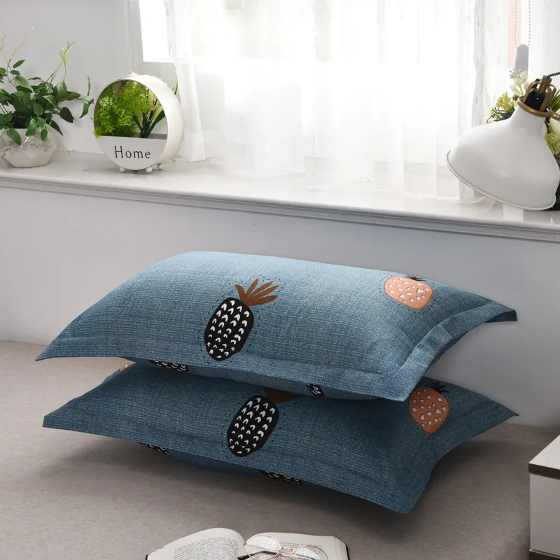 Nodic Leaf Printed 48 x 74cm Pillowcase Cartoon Cute Pillow Covers Polyester Pastoral Style 2pcs Soft Case (No Filler) | Дом и сад