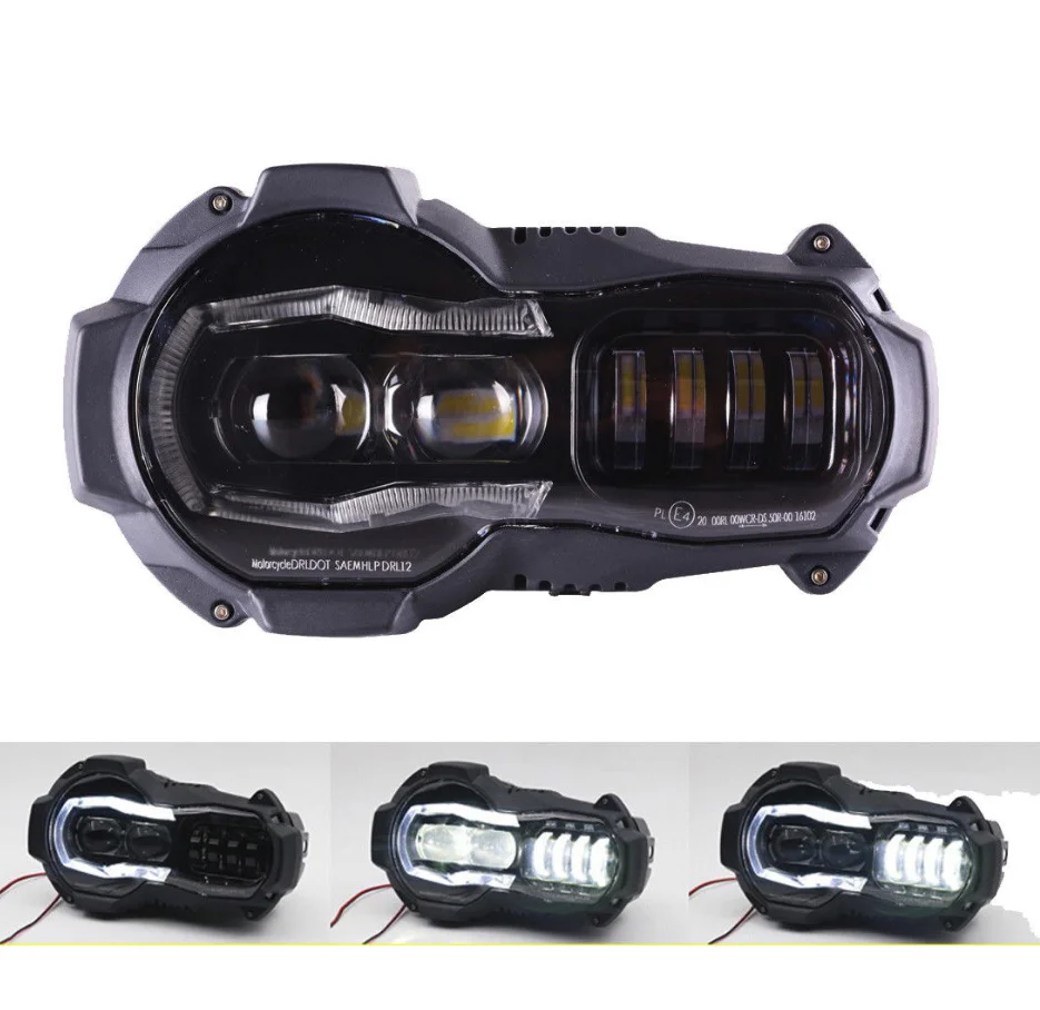 

Black Headlight High/Low Beam with DRL Assembly and Replacement Headlight For BMW R1200GS Oil Cooler 2004-2012