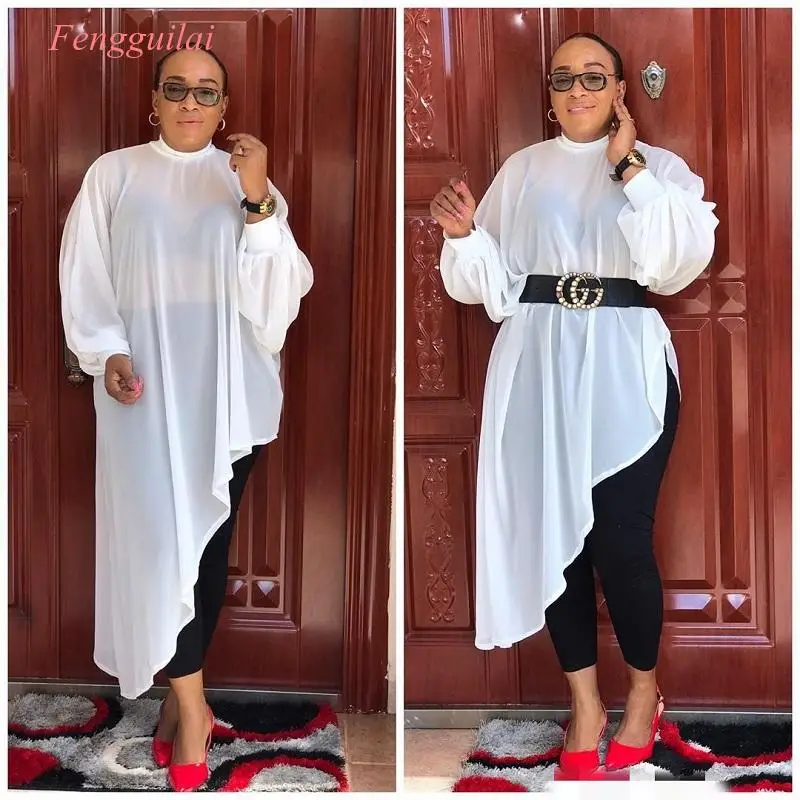 

Модное дизайнерское асимметричное длинное платье, новая стильная женская одежда с круглым вырезом и рукавами-фонариками, уличное модное пл...