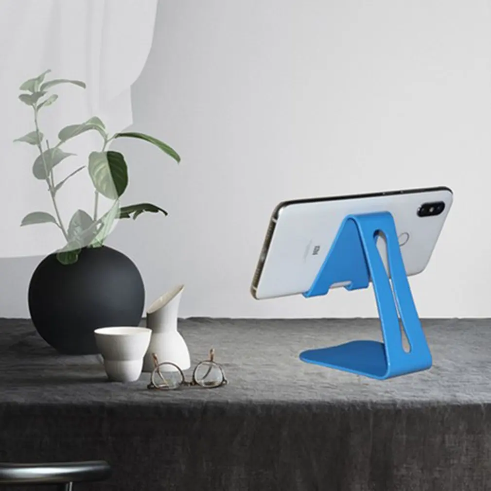 

Watch Videos Convenient Professional All Aluminum Desktop Bracket Mobile Phone Tablet Pc Stable Blue Bracket