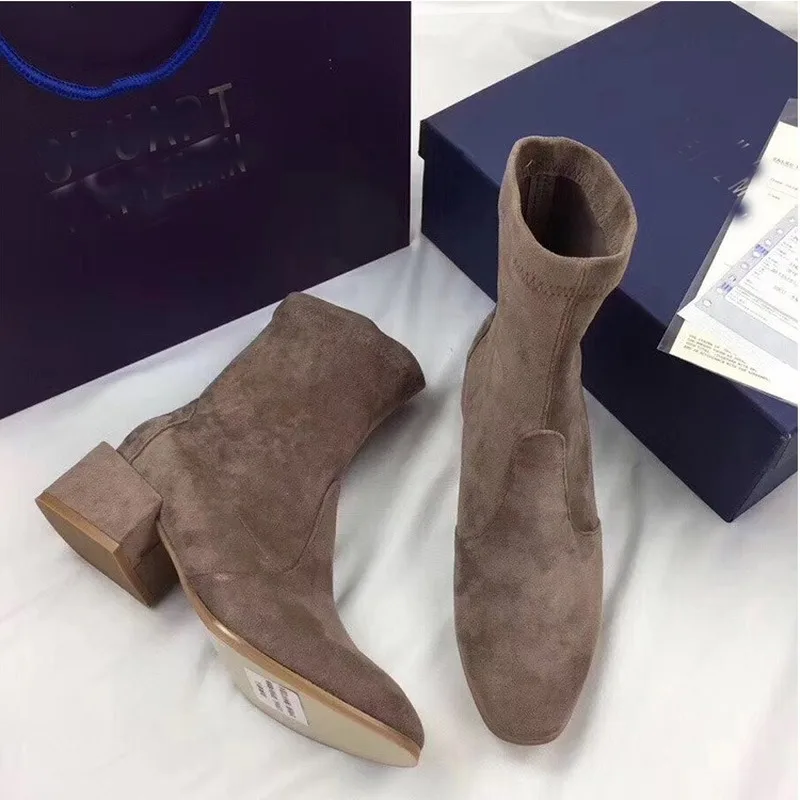 Женские ботильоны 2019 Весенняя женская повседневная обувь модная однотонная