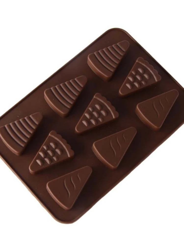 

3D 9 Even Geometric Triangle Silicone Cake Mold Ice Tray Ice Drop Glue Mold Chocolate Candy Diy Baking Mold Chocolate Mold