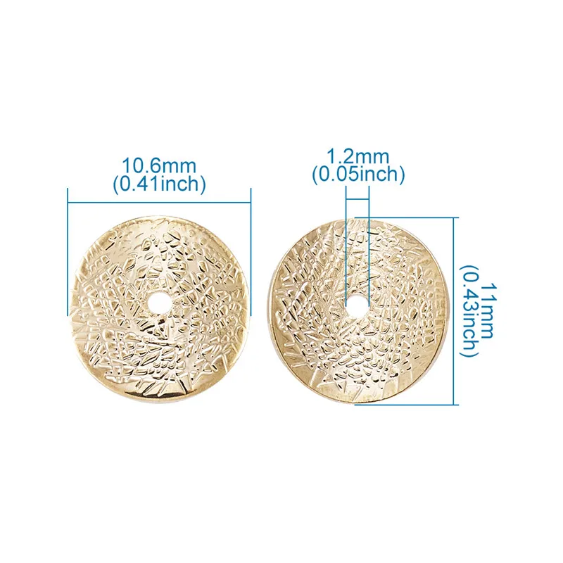 10 шт латунных бусин распорные бусины Плоские Круглые для самостоятельного