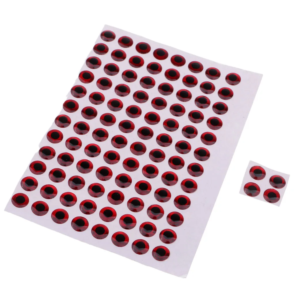 

Самоклеющиеся голографические рыбки 100, 7/8/9/10/12 мм, глаза для приманки шт.