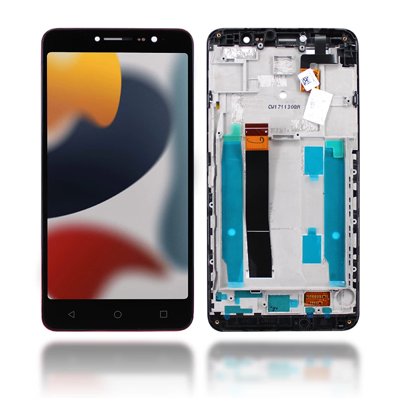 6 0mobile phone lcd for alcatel a3xl ot9008 9008x 9008a 9008j lcd display touch screen digitizer assembly with frame free global shipping