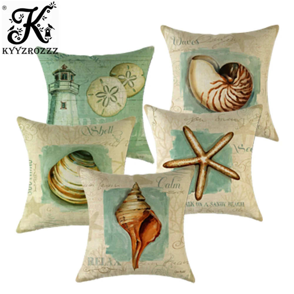 Европейский стиль ретро морское существо ракушка Стиль искусственная подушка