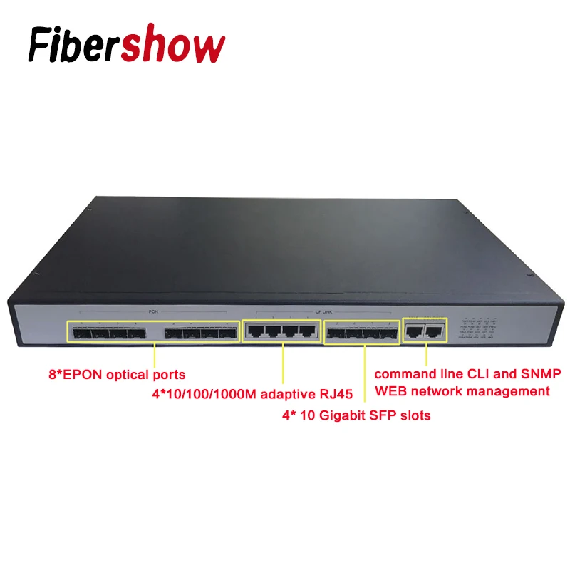 EPON OLT 8PON порты FTTH CATV несущий волоконно оптический высокого качества 10G SFP solt