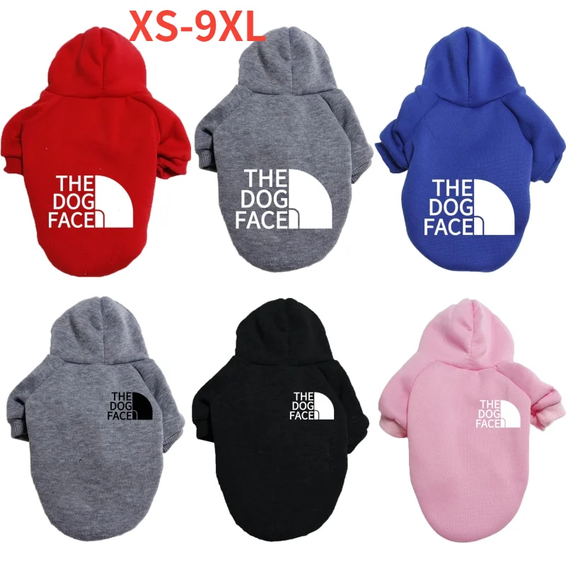 

Designer Dog Clothes Winter Warm Dog Hoodie Jacket Medium and Large Dog Dog Clothing French Bulldog Luxury Dog Face Pet Clothes