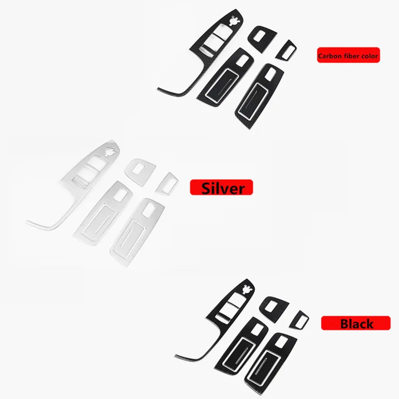 

For Audi Q7 2008-2015 Car Door Armrest Window Lifter Switch Buttons Decoration Frame Cover Trim 7pcs Interior Auto Accessories