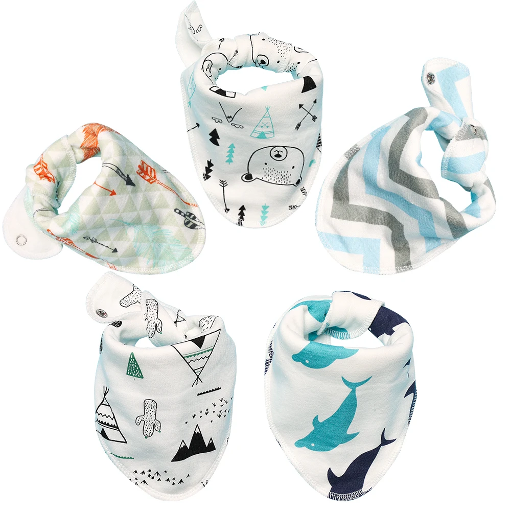 Детские нагрудники треугольный шарф с мультяшным принтом слюнявчик полотенце