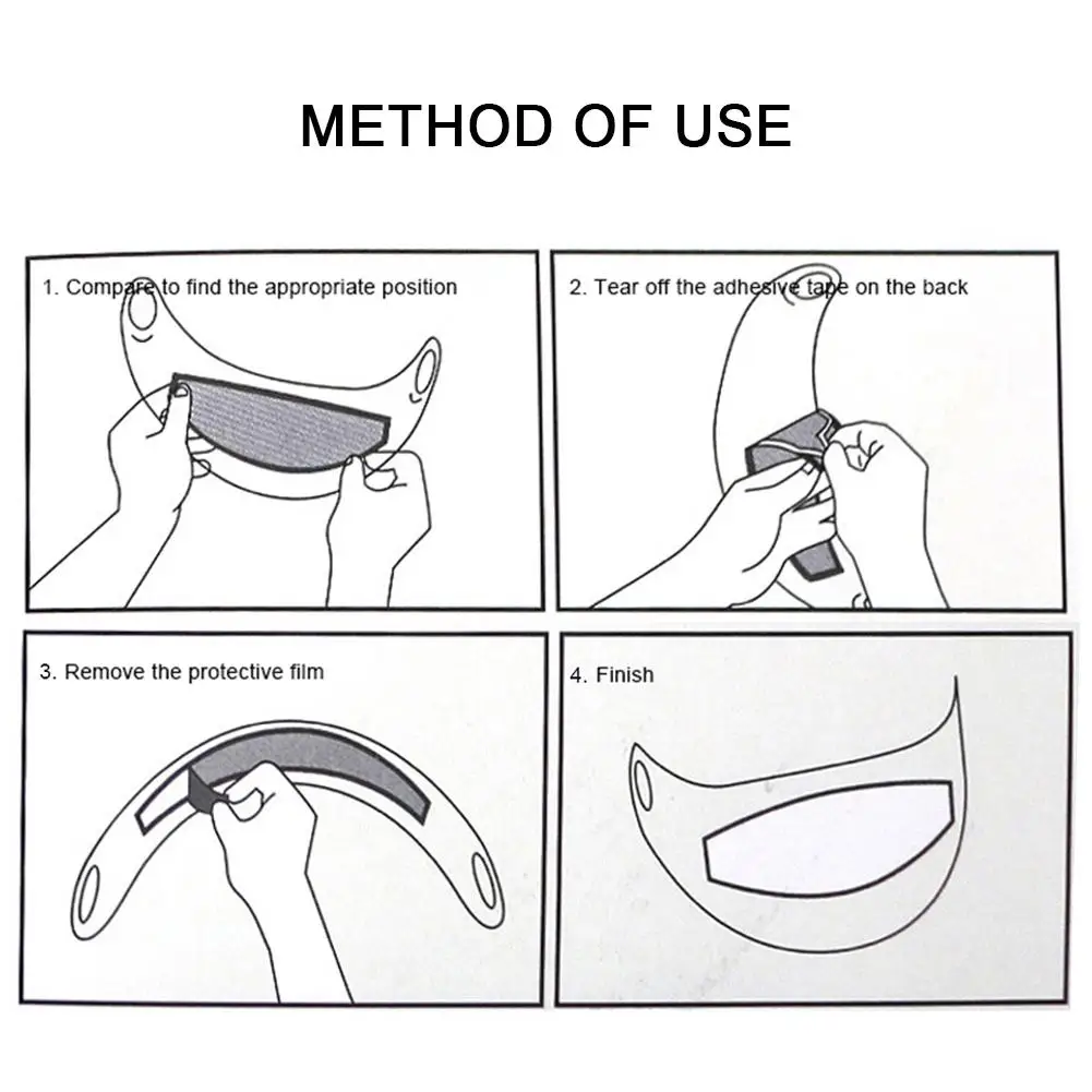 Универсальная противотуманная пленка для мотоциклетного шлема прозрачная