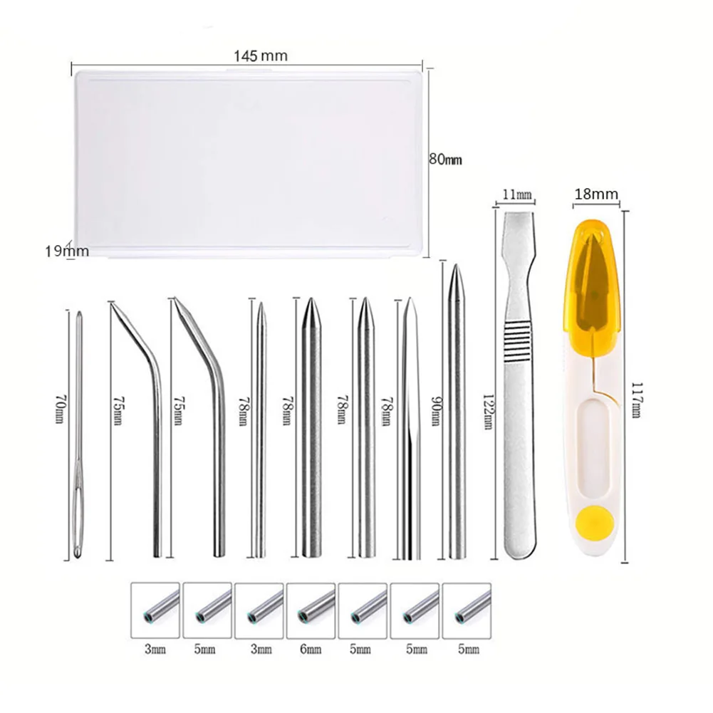 

Outdoor Leather Weaving Handmade Hiking Paracord FID Portable Stainless Steel Home DIY Camping Bracelet Lacing Stitching Needles