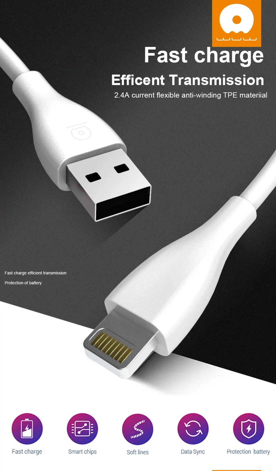 USB кабель Быстрая зарядка 2.4A usb type C кабель зарядное устройство Micro USB кабель мобильного телефона USB шнур для Iphone