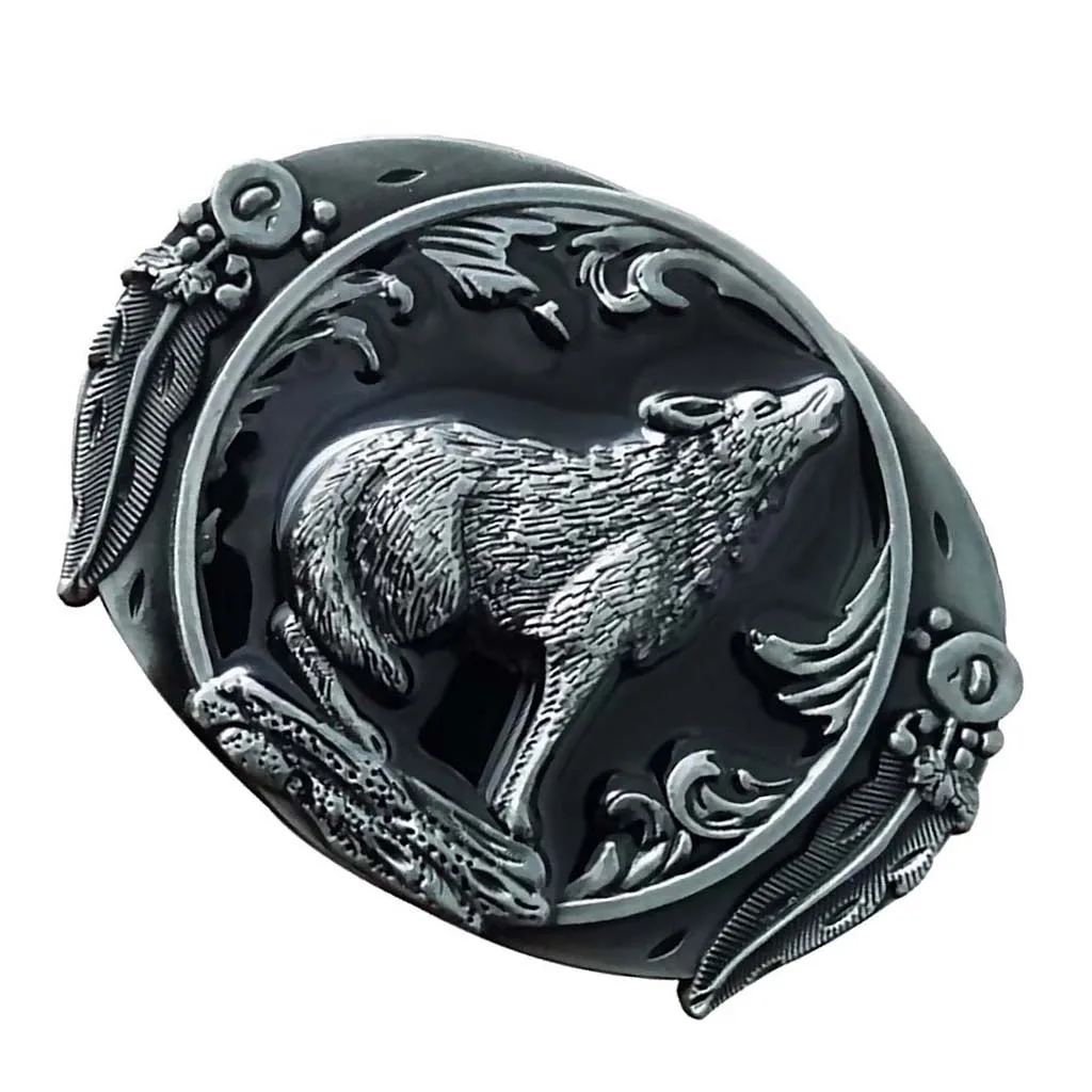 

Vintage Wolf Belt Buckle Cowboy Western Men's Accessories