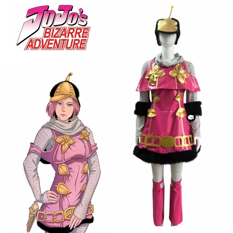 

Two Style Anime JoJo's Bizarre Adventure Nun Sisiter Hot Pants Cosplay Costume Top+Coat+Pants+Hat Any Size