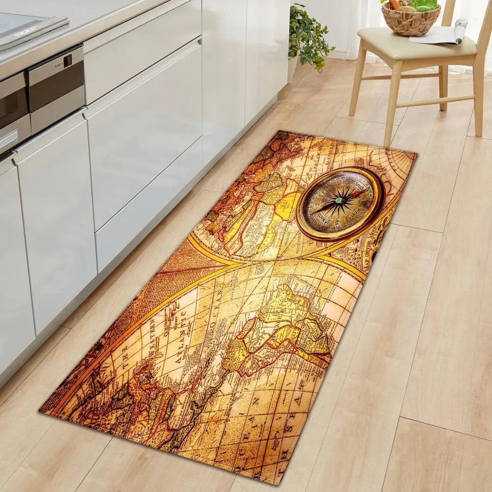 

Wood grain Kitchen Mat Bedroom Entrance Doormat Nordic Home Hallway Floor Decoration Living Room Carpet Bathroom Anti-Slip Rug
