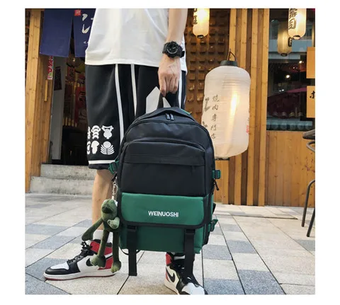 

Fashion 2021 backpack for boys girls simple large capacity fashion backpack fashion street photo middle school students school
