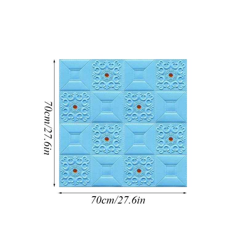 

70*70cm Foam Wall Sticker Home Decorative Waterproof Self-adhesive Wall Paper Three-dimensional Anti-collision Wall Poster