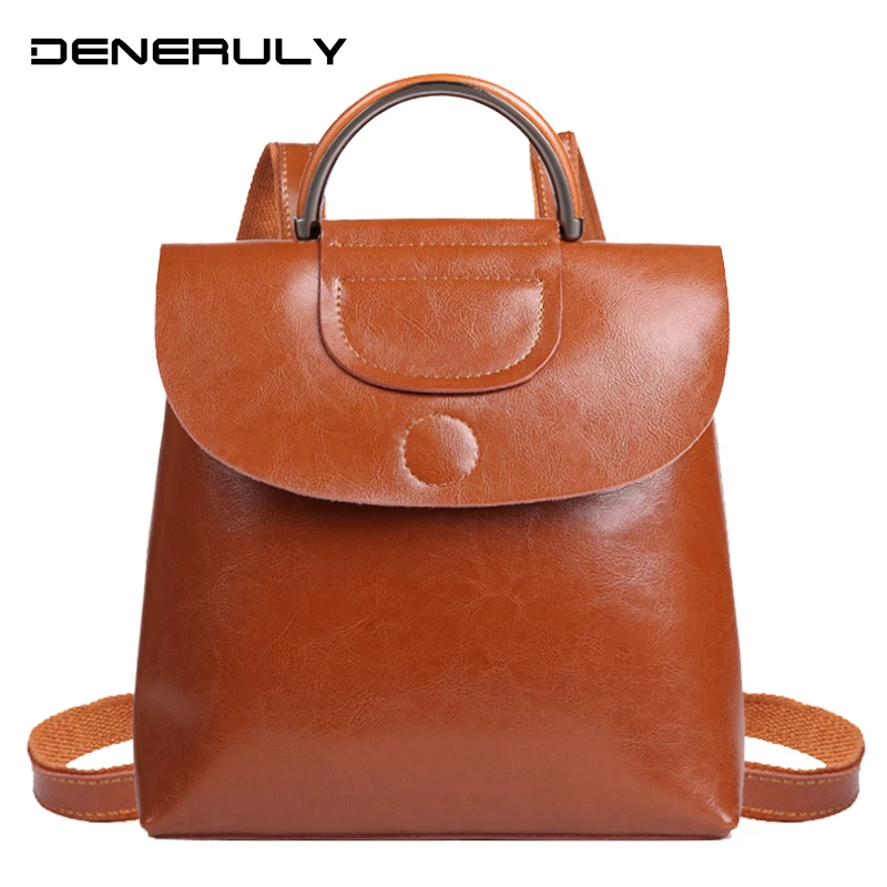 Винтажный вместительный женский рюкзак из натуральной кожи кожаные черные