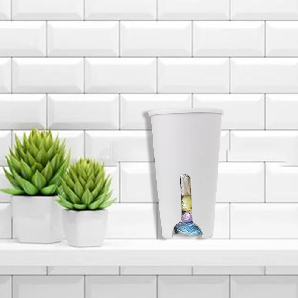 

Wall-mounted Garbage Bag Box Extractable Household Kitchen Bags Storage Holder Plastic Plastic Bag Dispenser 1 pc