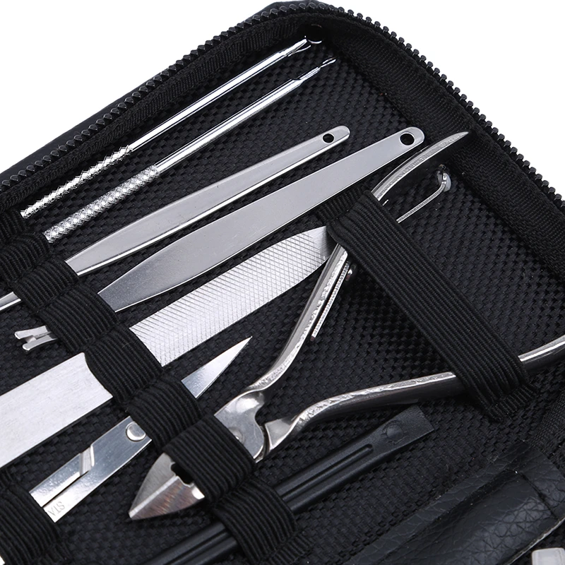 16 шт./компл. Набор для маникюра брикет ножницы педикюра пинцет нож ушной ногти