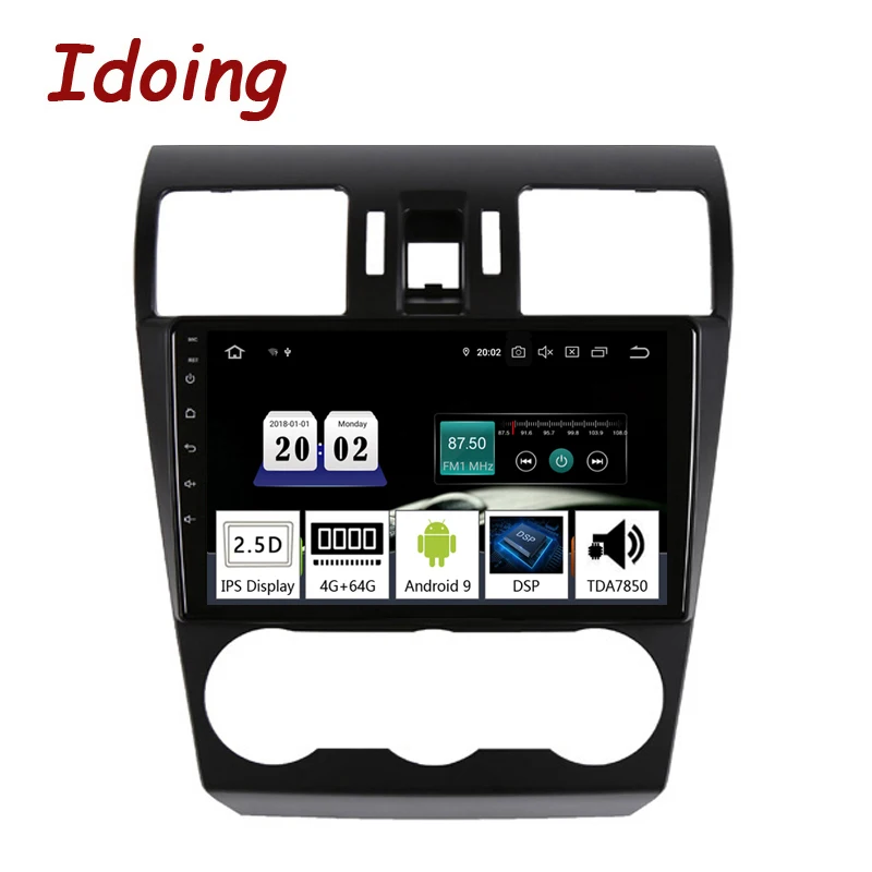 IDO 9 &quot2.5D автомобиля Android9.0 радио мультимедиа плеер для Subaru Forester XV WRX 2013-2015 PX5 4G + 64G
