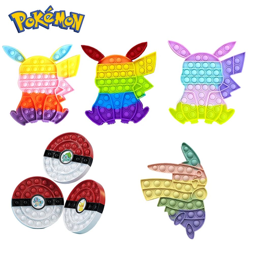 

Pokemon Push Bubble Sensory Toy Autism Needs Stress Reliever Anxiety Silicone Children Adult Desktop Game Christmas gift