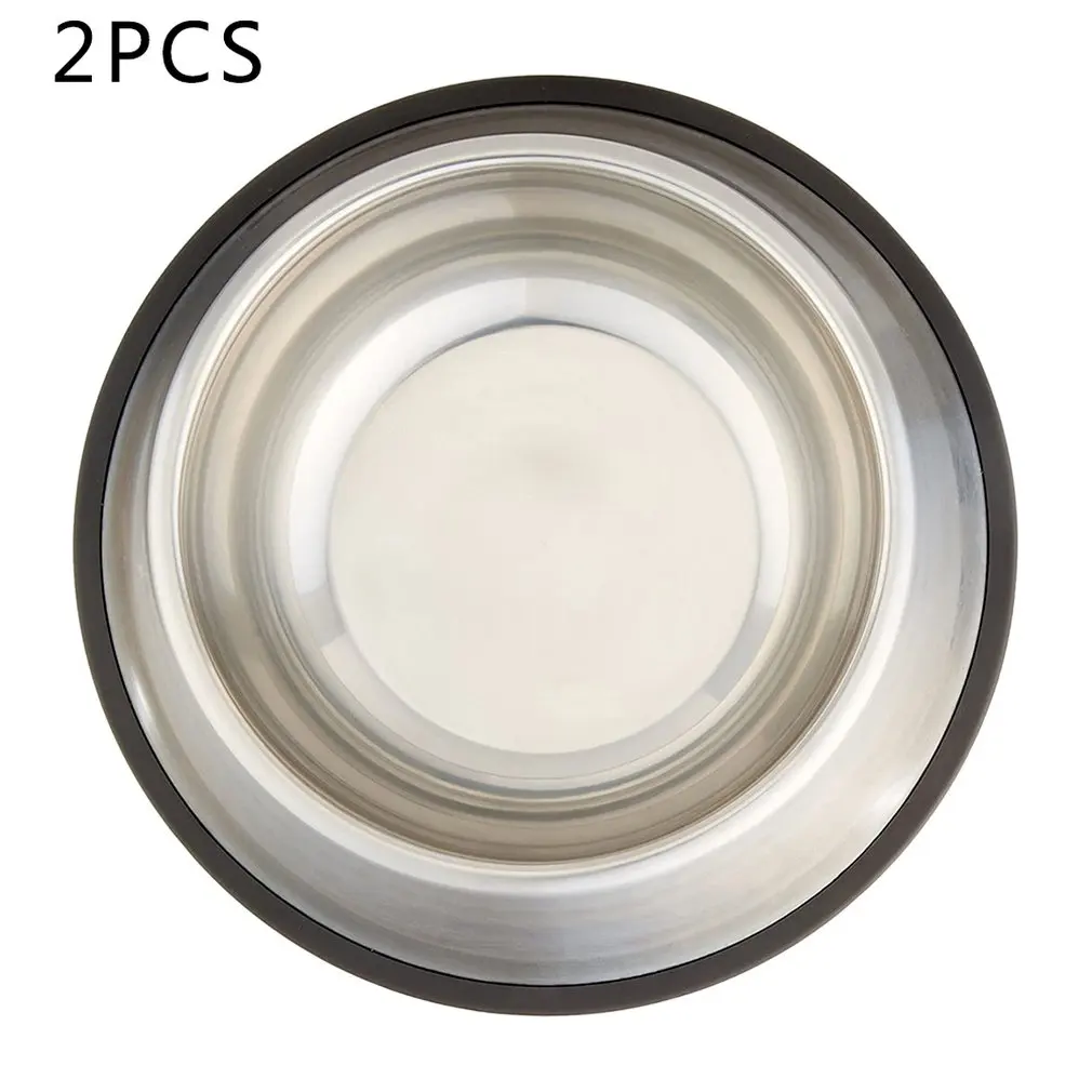 2 шт. Нержавеющая сталь миски для собак собака Еда посуда Собачья Миска