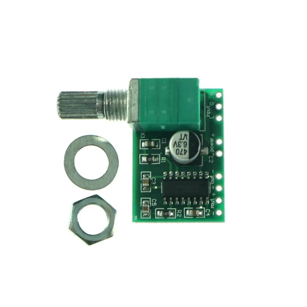 Плата аудиоусилителя мощности PAM8403 5 В 2 канала 3 Вт управление громкостью/Питание