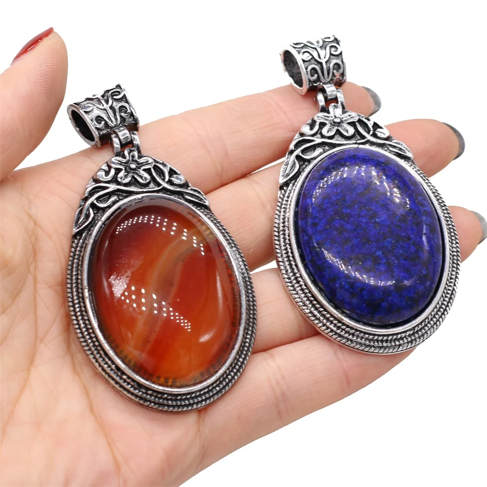 Каменные подвески винтажное ожерелье из сплава подвесной рейки тигровый глаз