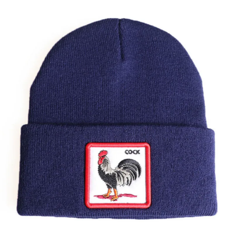 Мужская вязаная шапка в стиле хип-хоп зимняя Лыжная с животным уличная одежда |