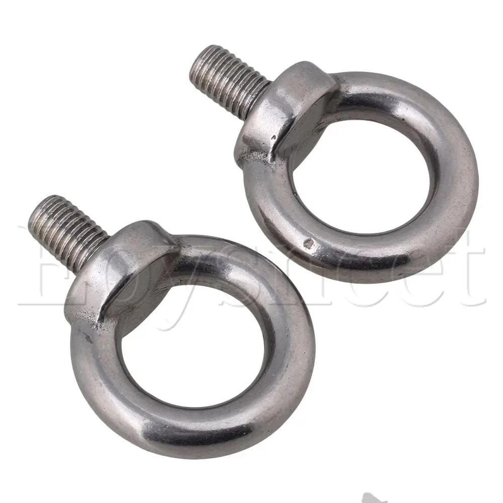 2 шт. серебряных болтов в форме кольца M12 диаметр винта из нержавеющей стали