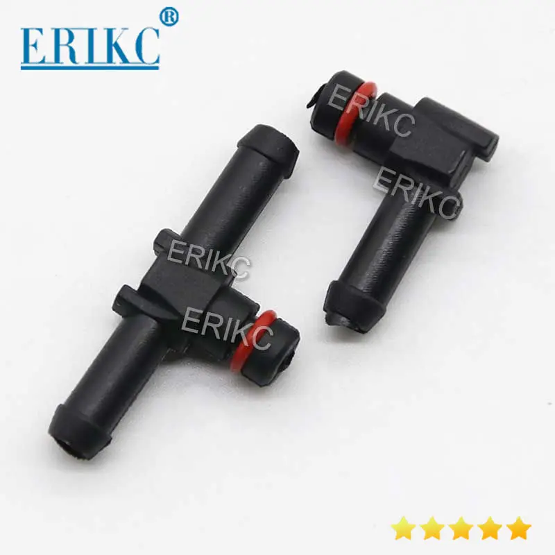 

Erikc 10pcs/bag Common Rail Injector Return Oil Backflow Pipe Connector Plastic T L For Denso Bosch 110 Series Fuel Injector