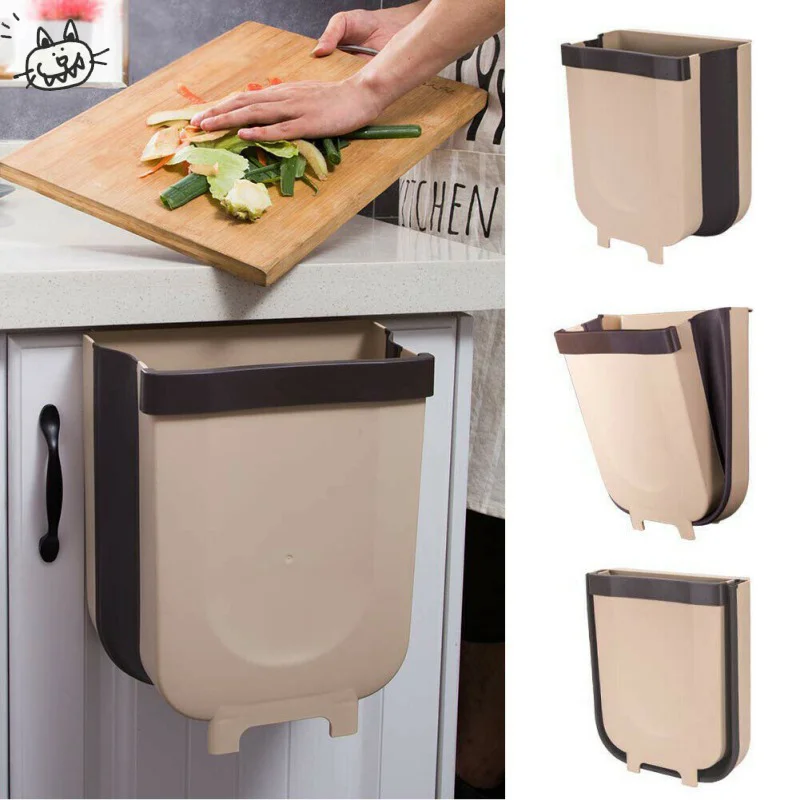 Кухонный шкаф дверь бытовые инструменты для уборки мусорные баки контейнер