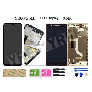 lcd screens for philips xenium x586s266s566 lcd display touch screen digitizer glass panel sensor assembly phone repair sets free global shipping