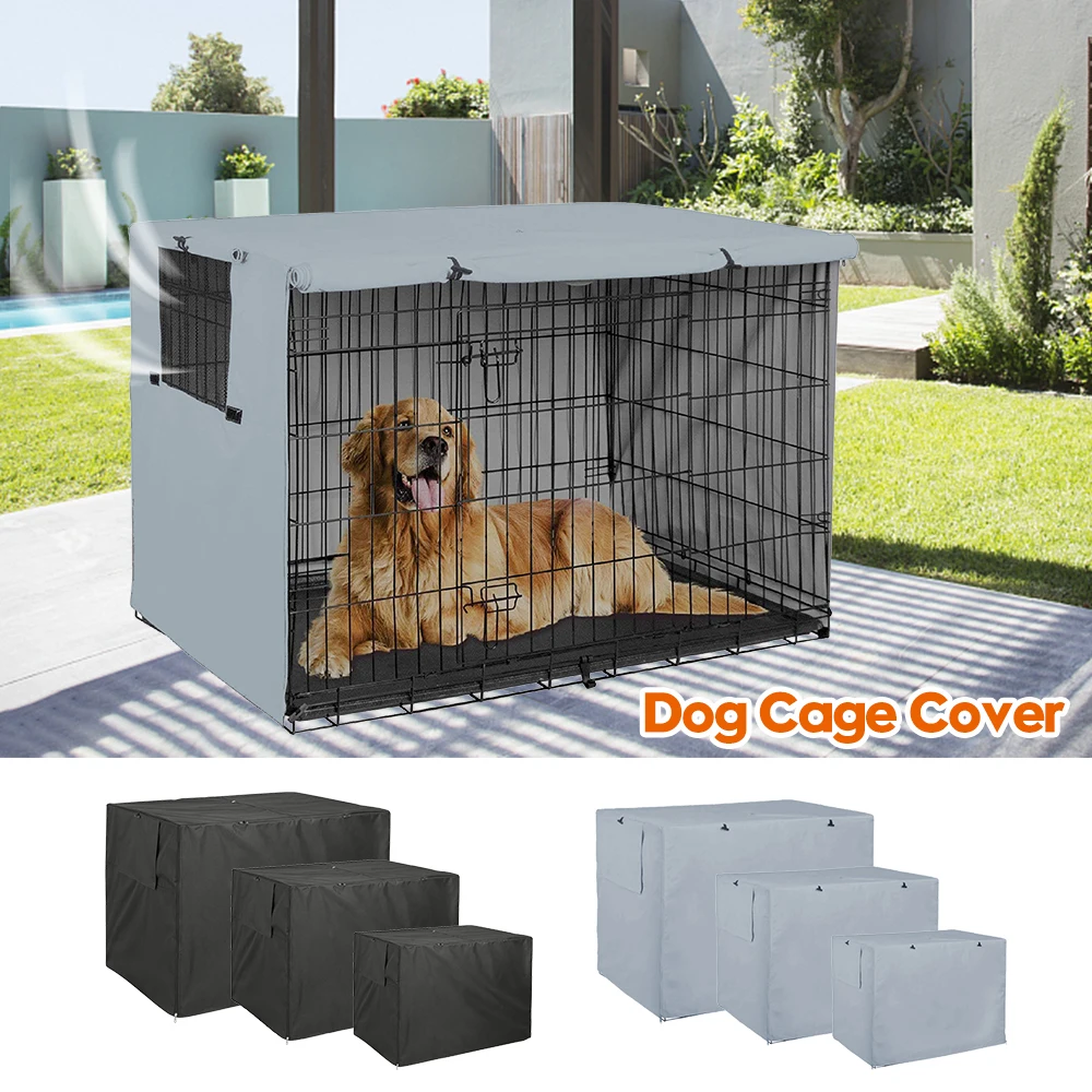 

Dog Kennel House Cover Pet Dog Cage Cover Dustproof Waterproof Kennel Set Outdoor Foldable Small Medium Large Dog Cage Accessory