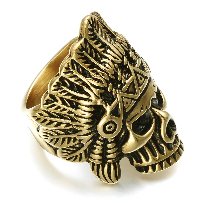 Кольцо US7 в стиле панк рок мужское кольцо из нержавеющей стали ретро готический