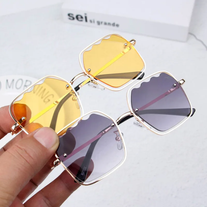 Детские солнцезащитные очки для маленьких мальчиков и девочек UV400 с золотой