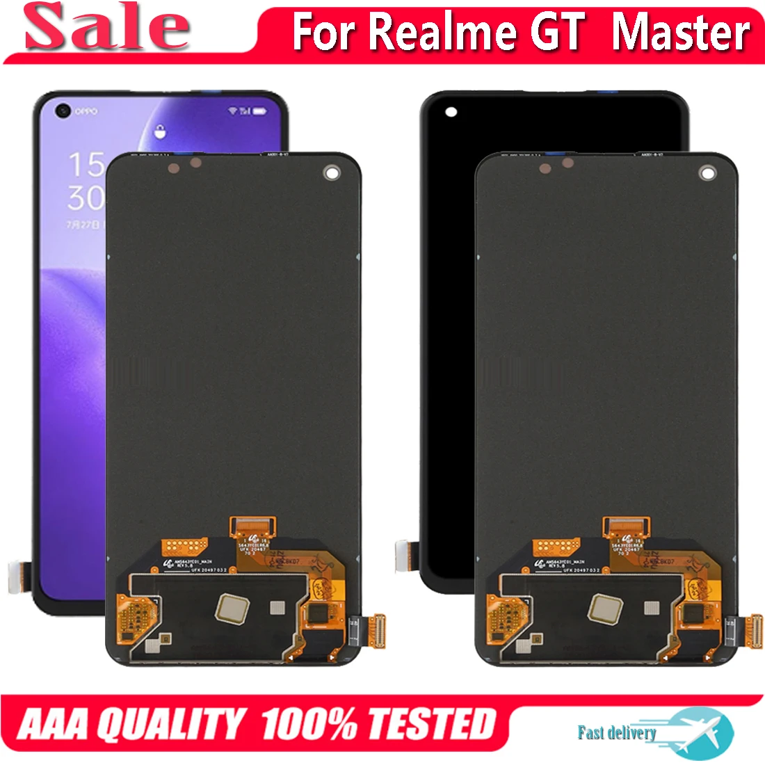Pantalla AMOLED Original para Realme GT Master, montaje de digitalizador de repuesto LCD, RMX3363, RMX3360-0
