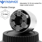 Регулируемый Многофункциональный гаечный ключ 10-19 мм из высокоуглеродистой стали с хромированным покрытием