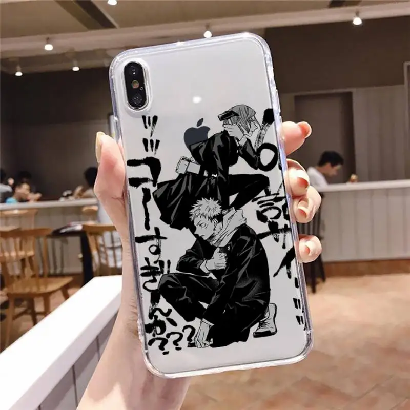 

Jujutsu Kaisen Satoru Gojo Phone Case Transparent soft For iphone 5 5s 5c se 6 6s 7 8 11 12 plus mini x xs xr pro max