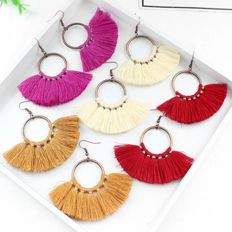 Винтажный набор украшений для женщин бижутерия Богемские серьги-капли ювелирные