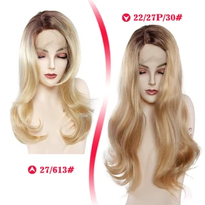 Синтетические передние парики YxCheris Ombre, длинные, светло-коричневые волнистые парики для женщин, повседневные, вечерние, термостойкие накладные волосы 24 дюйма