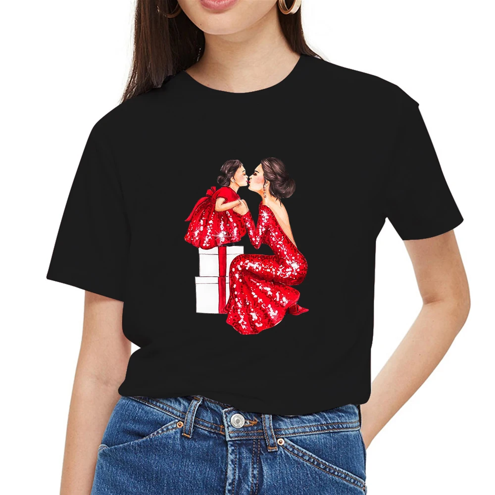 

MUMOU Super Mom Princess Gift Red Clothes Tshirt Top Cheap Beautiful Hop New T Shirt Cute Mother Love Warmth Fashion T-shirts