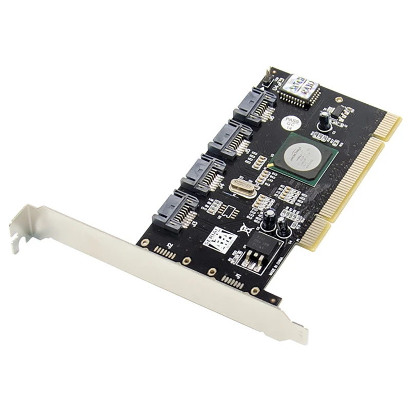 

PCI SATA Expansion Card PCI Sil3124 SATA300 RAID Array Expansion Card 4-Channel SATA 300 Hard Drive Conversion Card