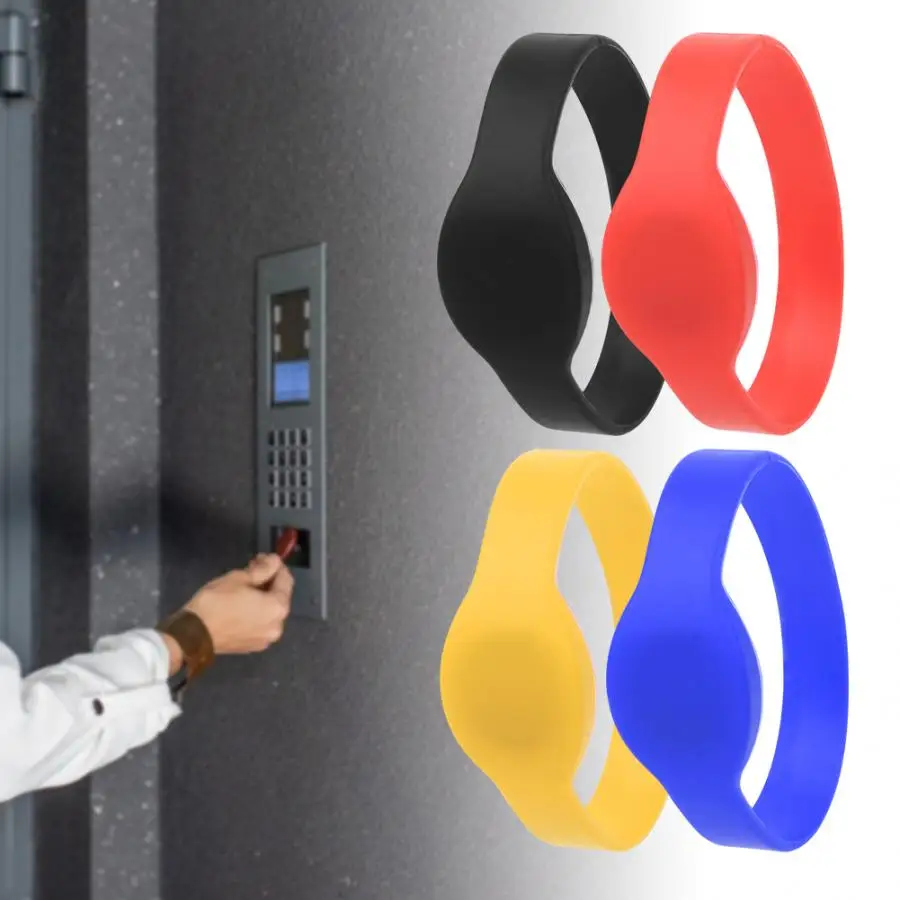 

10Pcs 125Khz TK4100 RFID Wristband Silicone Bracelet IP68 Waterproof ID Card for Swimming Pool/Sauna Room/Storage/Cabinet